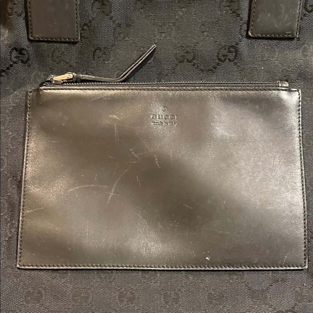 Gucci Black GG Canvas Messenger Tote - Picture 5 of 5